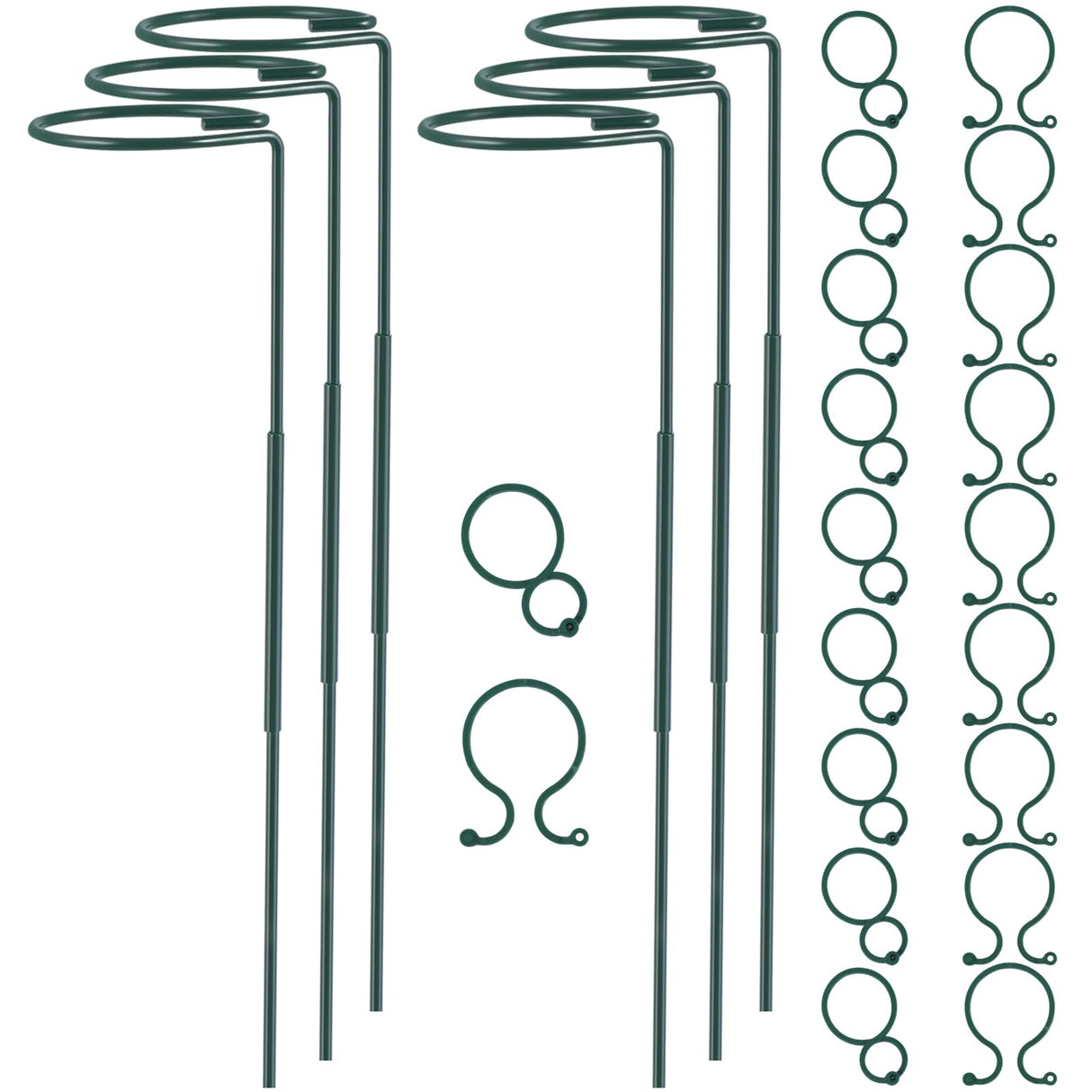 Plant Stake Support, Adjustable Height 16" or 30" for Garden Support Stake
