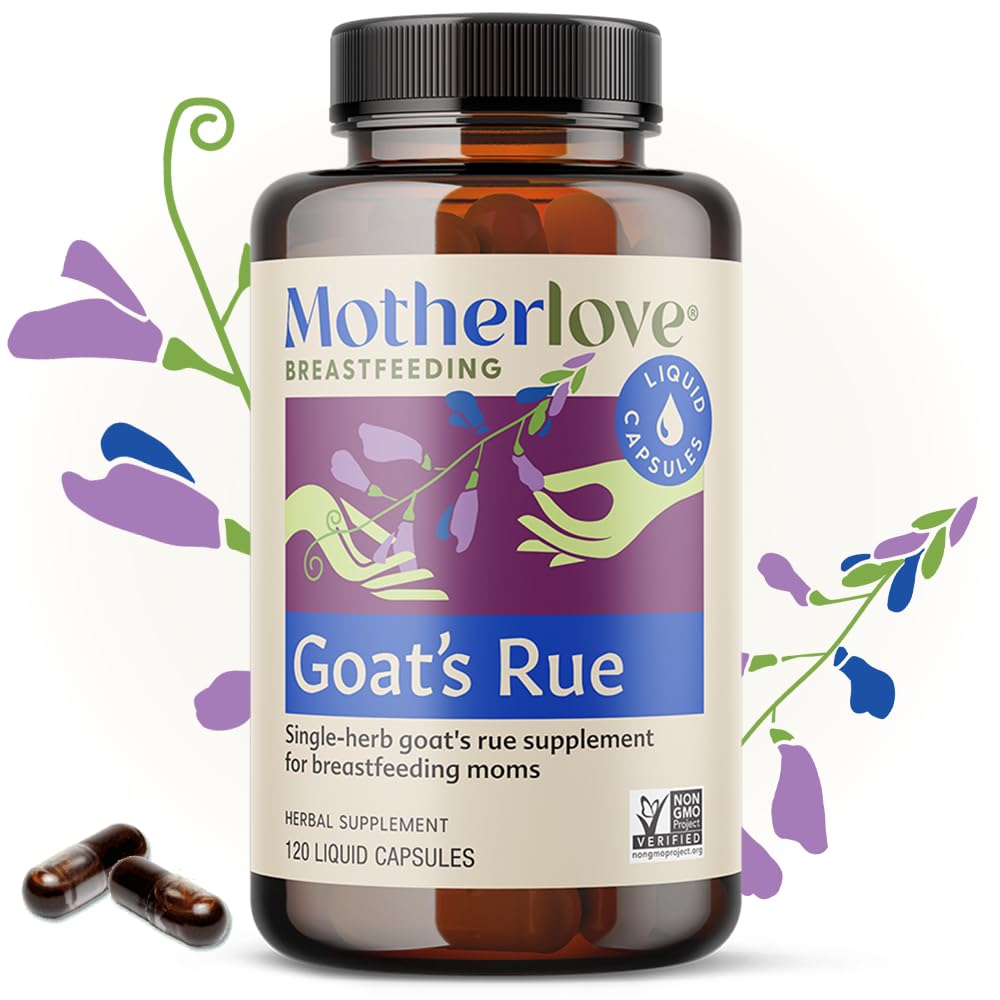 Motherlove Goat’s Rue (120 Liquid caps) Lactation Supplement for Breast Tissue Development & Supporting Breast Milk Supply —Non-GMO, Organic Herbs, Vegan, Kosher, Soy-Free