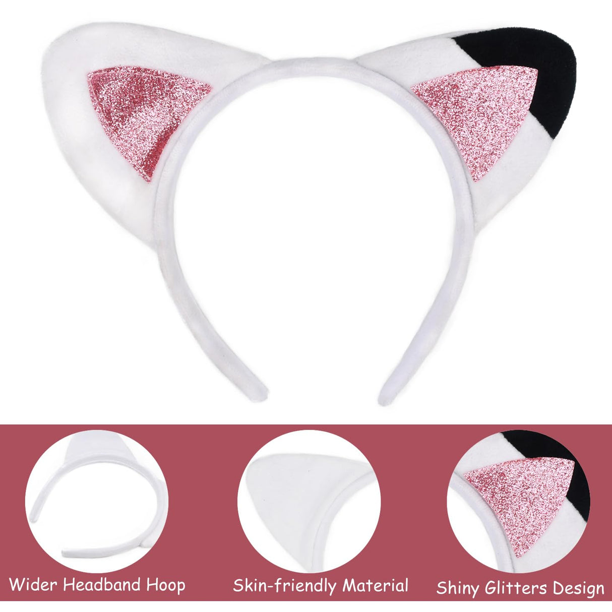 5 PCS Cat Ears Headband Set-Halloween Christmas Festival Theme Party Cartoon Cosplay Costume Accessories