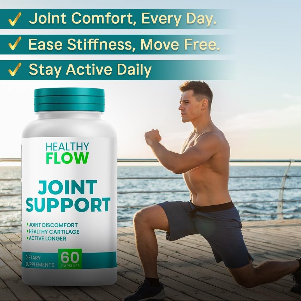 (2 Pack) Healthy Flow Joint Support Capsules - All Natural Advanced Supplement - Official Healthyflow Pills for Daily Lifestyle (120 Capsules)