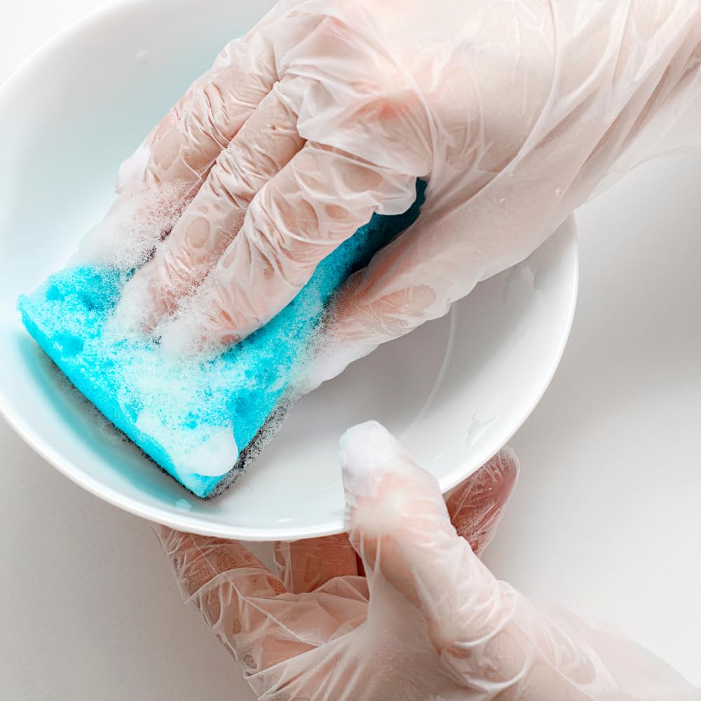 ForPro Disposable Vinyl Gloves, Clear, Industrial Grade, Powder-Free, Latex-Free, Non-Sterile, Food Safe, 2.75 Mil. Palm, 3.9 Mil. Fingers, Medium, 100-Count (Pack of 10)