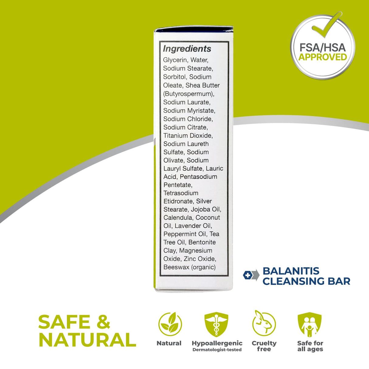 terrasil Balanitis Soap for Men, Care & Relief from Balanitis Symptoms: Itch, Redness. Natural, Dermatologist Tested & Hypoallergenic Approved (75gm)