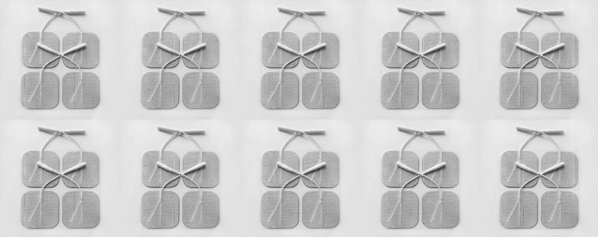 KS Premium TENS/EMS Unit 40 Electrode Pads 2"x2" in. Reusable Self Stick Gel Carbon Electrodes