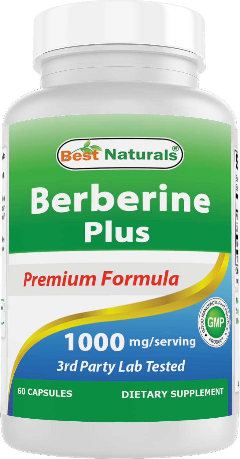 Best Naturals Berberine Plus 1000mg per Serving 120 Capsules