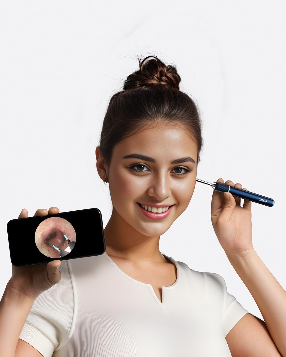 BEBIRD Note 5 Pro Ear Canal Cleaner: FHD Camera with Omnidirectional Tweezers, IoT-Enabled Otoscope Support Remote Videos, Magnetic On/Off Cap, Ear Hygiene StorageBase