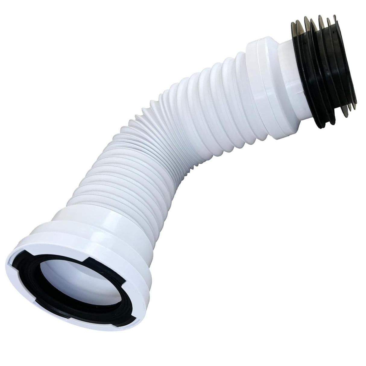Kudos-Trading - Flexible Toilet Pan Connector Universal WC Flexi Slinky Waste Soil Pipe 240mm-500mm, Adjustable Length, Easy to Install, Anti-Kink & Odour Resistant, Suitable for All Standard Toilets.