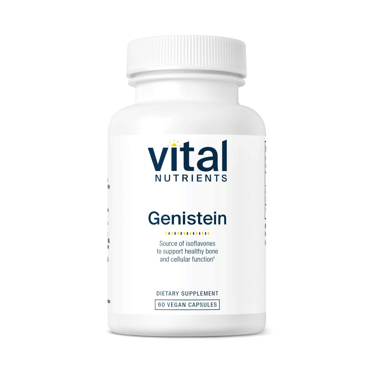 Vital Nutrients Genistein | Easily Absorbed Isoflavones for Bone Health Support* | Vegan Supplement | Gluten and Dairy Free | Non-GMO | 60 Capsules