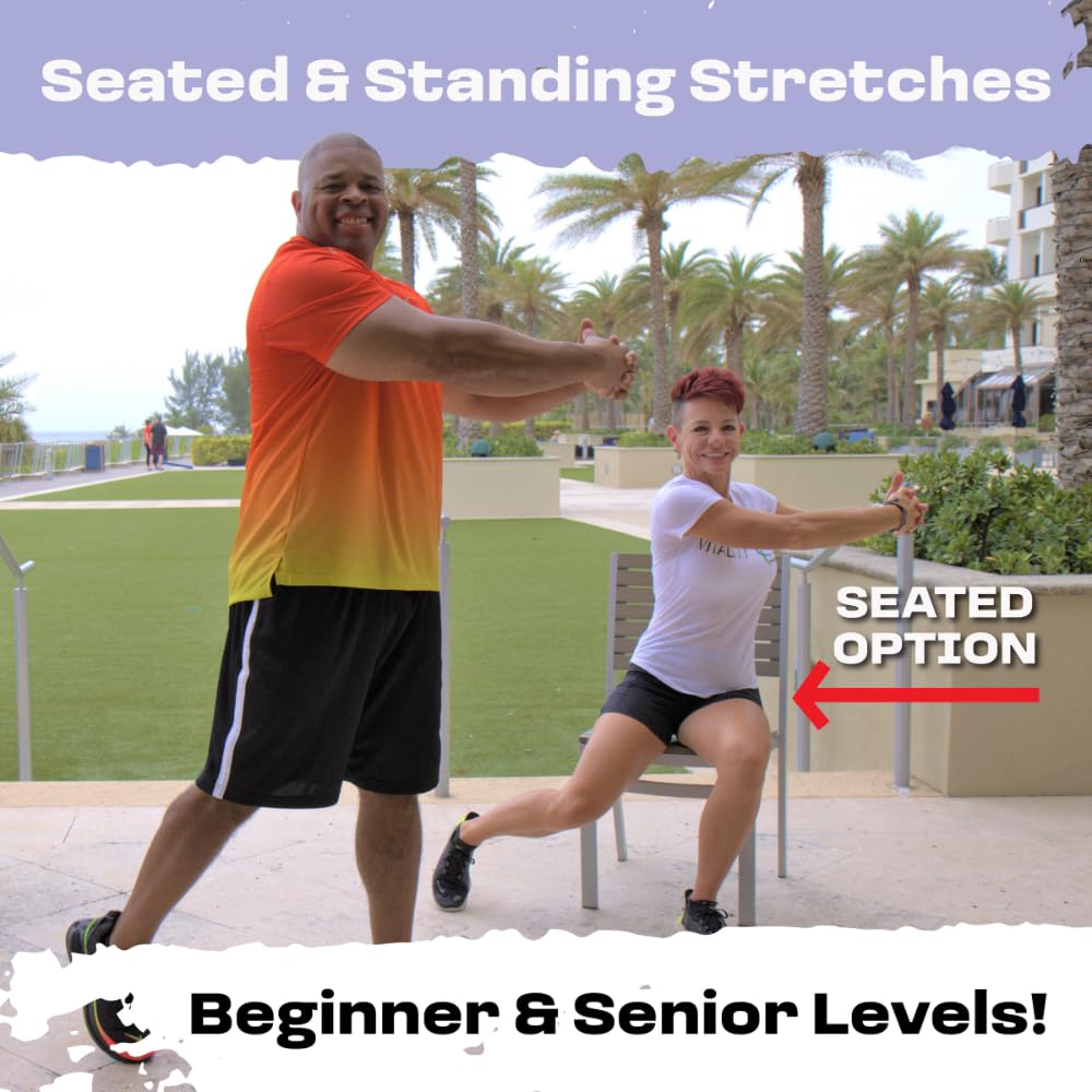STRETCHING EXERCISES FOR SENIORS DVD- 4 Sessions. Increase Flexibility& Relieve Pain. Stretch yourself healthy! Stretching for seniors & beginners. Replace chair yoga for seniors over 60 dvd yoga dvd.