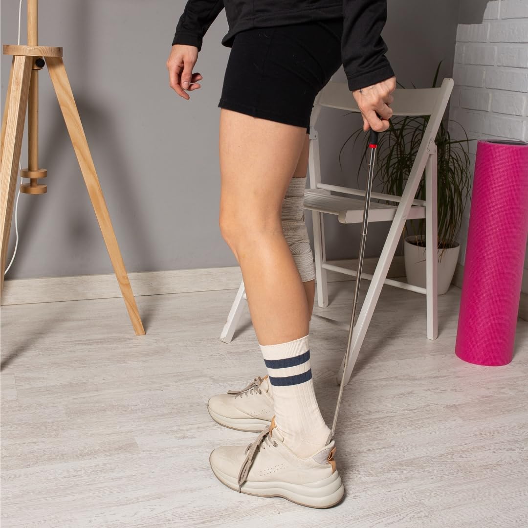 SOKELP-Sock Aid for Putting On Socks-Sock Aid-Ergonomic Handles-Sock Assistant Device No Bending-Hip Kit-Disability Aids for Elderly & Pregnant-Sock Helpers to Put On Your Socks for Seniors