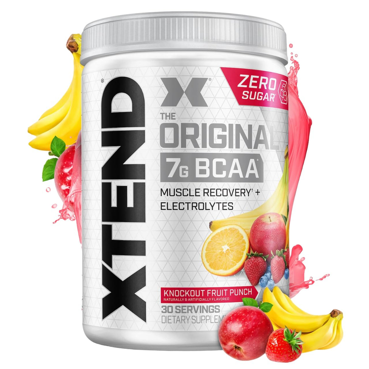 Xtend Original BCAA Powder 7g BCAA and 2.5g L-Glutamine, Sugar Free Post Workout Muscle Recovery Drink with Amino Acids for Men & Women, 30 Servings