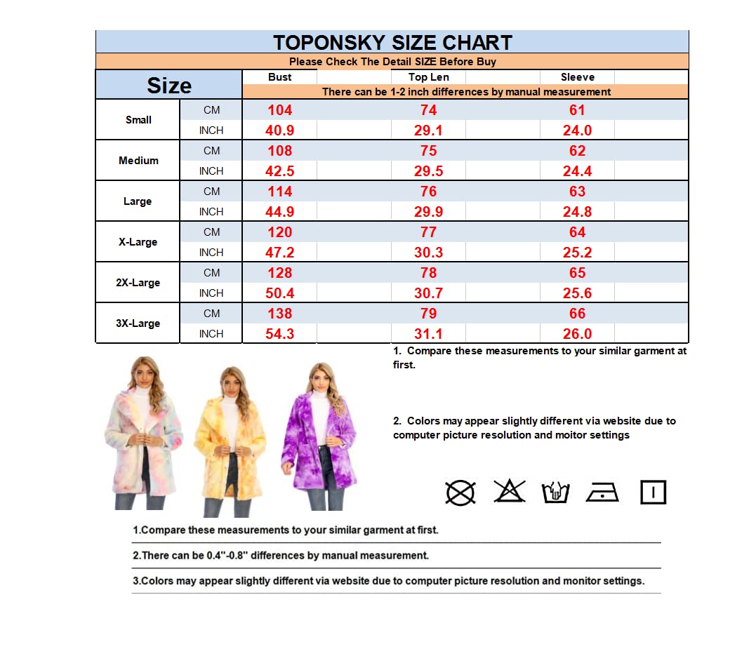TOPONSKY Faux Fur Outwear Coats Winter Furry Women Christmas Vests Warm Jackets Royla XL