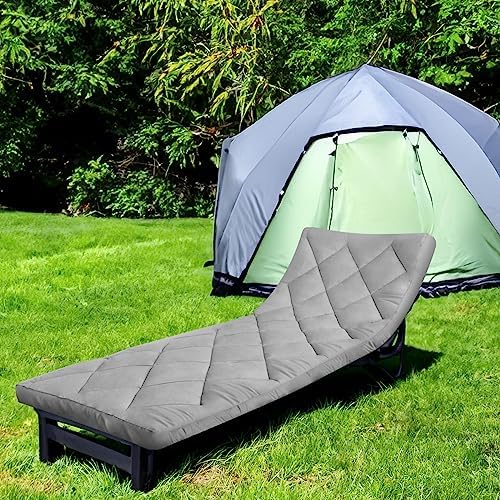 Cot Mattress Pad (Improved Thickness) Quilted Cot Pads for Camping, Sleeping Mattress Topper 30" X 75" for Camp/Rv Bunk/Narrow Twin Beds