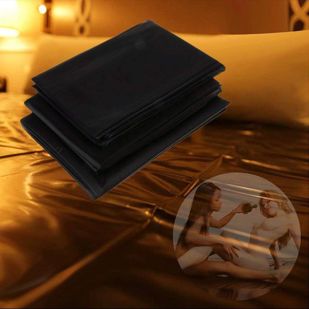 CozyFeel PVC Bed Sheet for Wet Games, King Size Waterproof Bedding Set J103