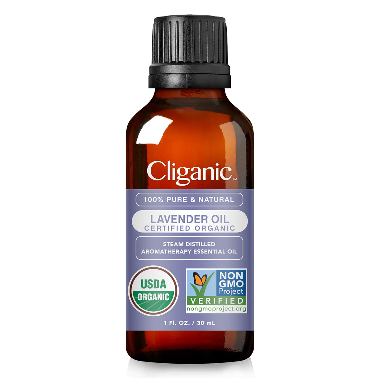 Cliganic Organic Lavender Essential Oil, 1oz - 100% Pure Natural Undiluted, for Aromatherapy Diffuser | Non-GMO Verified (Packaging May Vary)