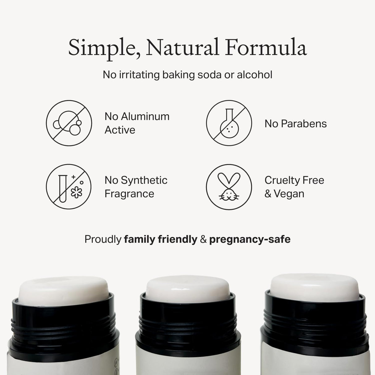 Each & Every All Natural Deodorant for Women & Men - Sensitive Skin, Plant-Based, Baking Soda & Aluminum-Free Deodorant - Long Lasting 24 Hr Odor Control - Cedar & Vanilla Travel Size (3 Pack, 2.5oz)