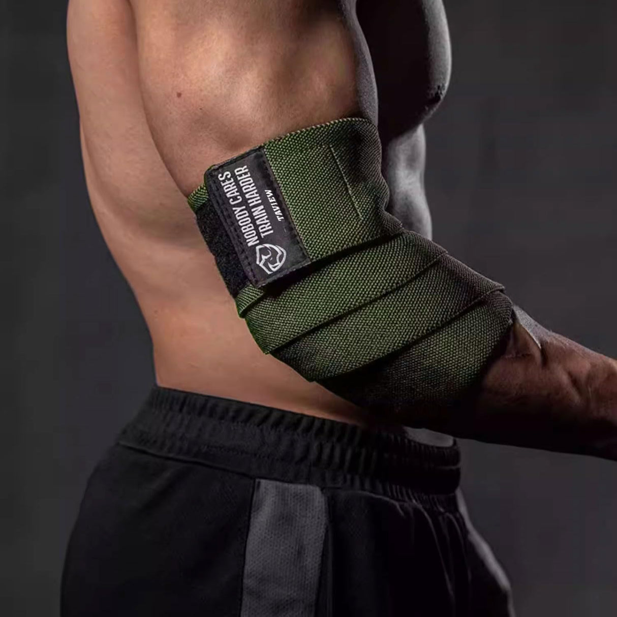 TAVIEW Elbow Wraps for Weightlifting (1 Pair), 47" Elastic Elbow Support & Compression Powerlifting, Fitness, Cross Training & Gym Workout, Elbow Straps Weight Lifting