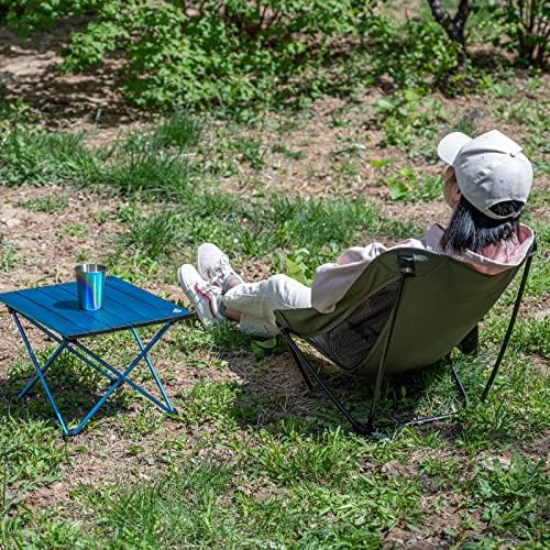 iClimb Low Ultralight Compact Camping Folding Chair with Side Pocket and Carry Bag