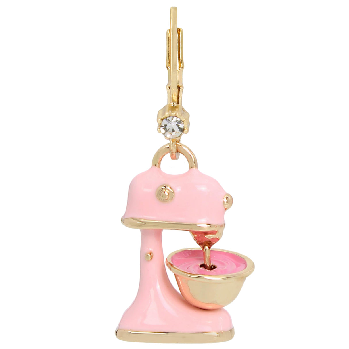 Betsey Johnson Womens Cupcake Mismatch Drop Earrings, Pink, One Size