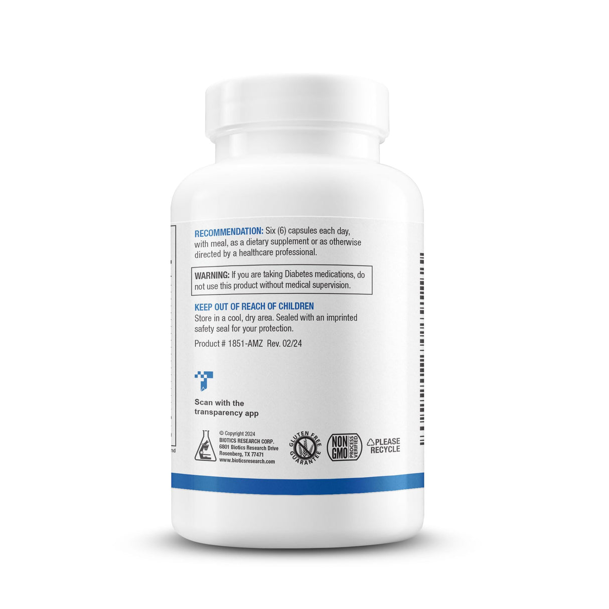 Biotics Research GlucoBalance Chromium, Vanadium, L carnitine Supplement, Supports Metabolic Health and Maintain Healthy Blood Lipid Levels - 180 Capsules