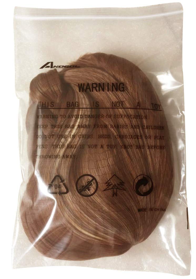 ANOGOL Hair Cap+ Brown Pigtail Princess Wig for Women Braided Brown Cosplay Wigs Auburn Highlighted Braids Women Hair for Princess Costume Cosplay Party Double Braids Anna Wig for Halloween Christmas