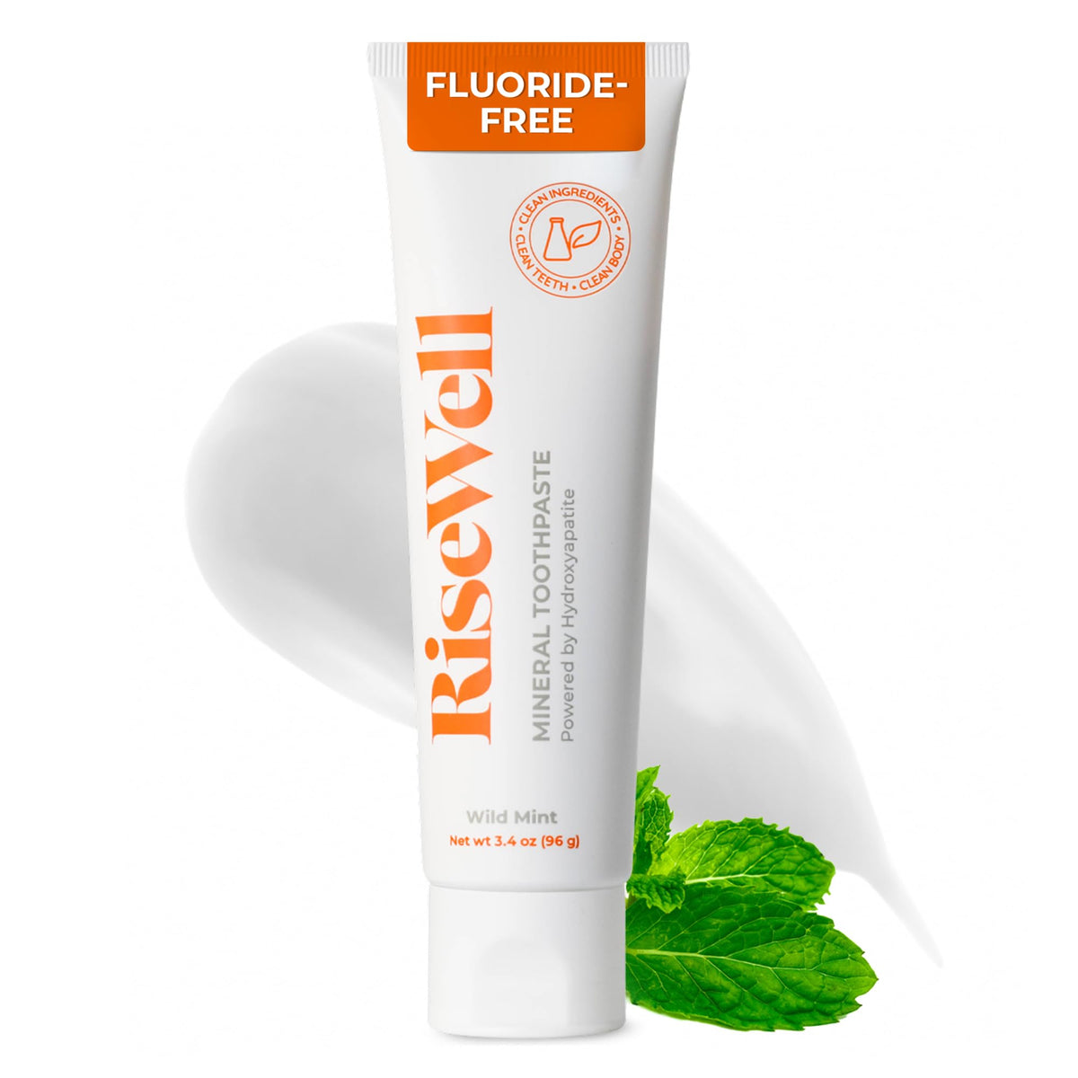 RiseWell Hydroxyapatite Toothpaste Fluoride Free - Wild Mint, 3.4oz