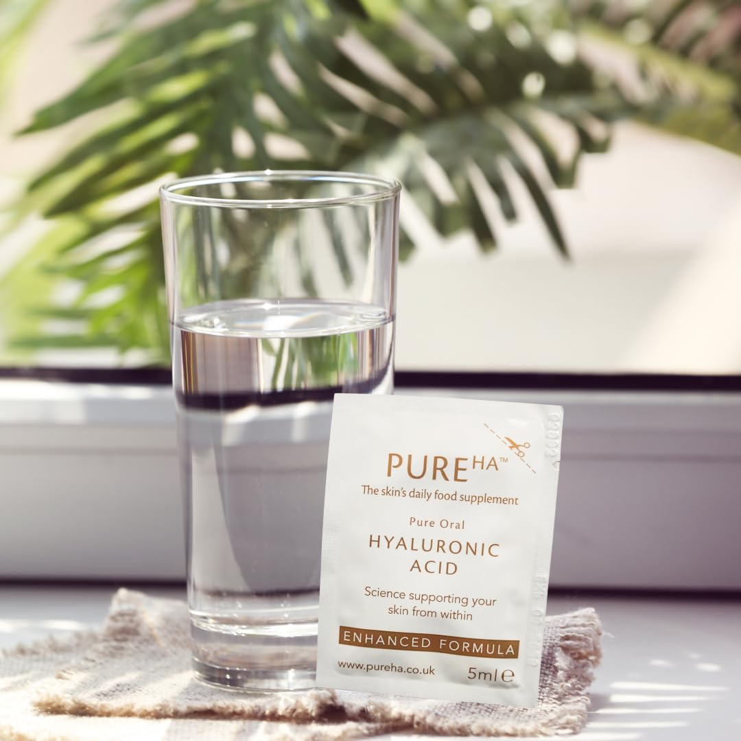 PureHA Liquid Hyaluronic Acid Skincare + Vitamin C – Nourish, Protect, Rejuvenate - Radiant Skin from Within Skincare Supplement + Joint Care 30-Days