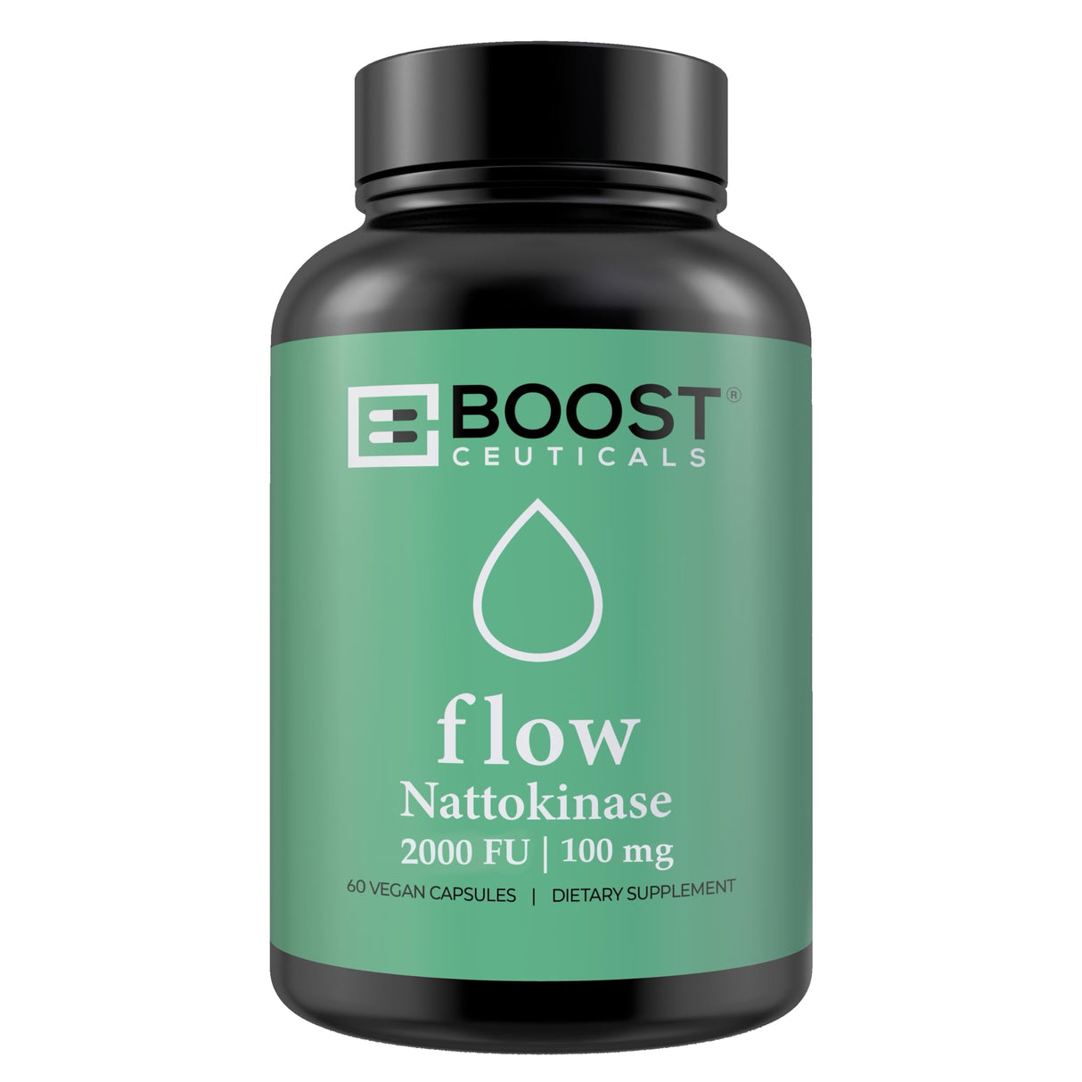BoostCeuticals Nattokinase Supplement 2000 FU 100mg | 60 Vegan Capsules | No stearates, Non GMO Gluten Free Natural Blood Thinner & Blood Flow Supplement