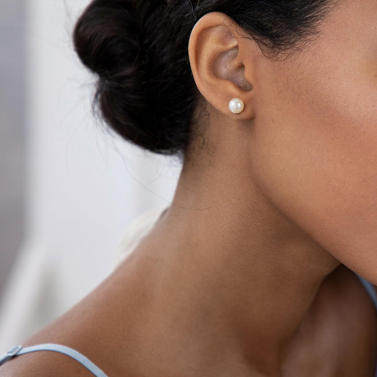 NORBU S925, AAAA+ Round Freshwater Stud Pearl Earrings for Women, Timeless Elegant Gifts for Mom Wife, Mothers Day/Wedding Anniversary/Christams