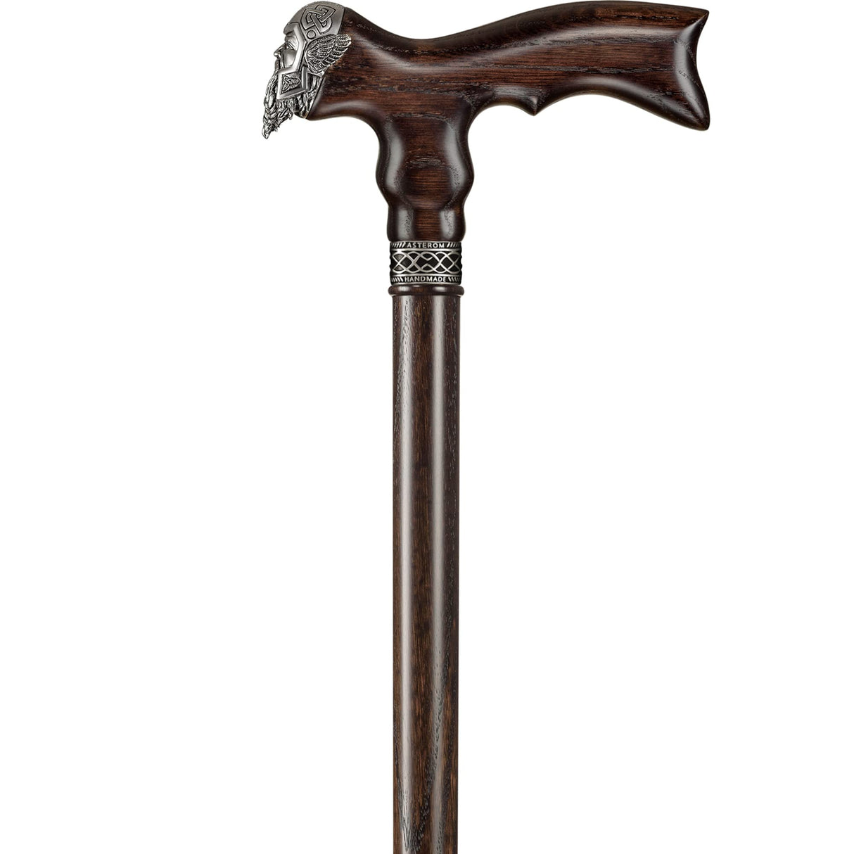 Asterom Cane - Handmade Viking Walking Cane - Canes for Men - Wooden, Unique, Cool, Walking Sticks for Men & Seniors (Thor in Walnut)