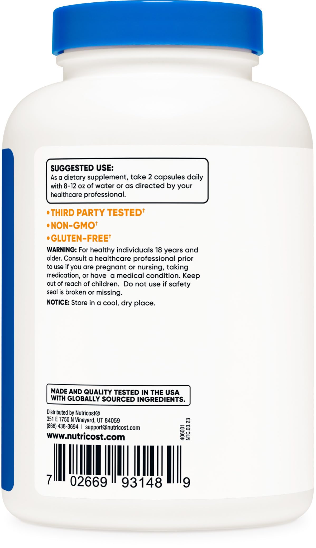 Nutricost Fenugreek Seed 1350mg, 240 Capsules (3 Bottles) - Gluten Free, Non-GMO