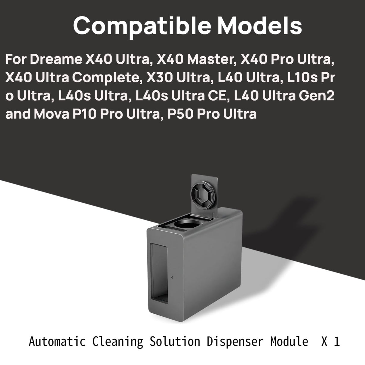 Cleaning Solution tank Module Compatible with Dreame X40 Ultra, X40 Master, X40 Ultra Complete, X30 Ultra, L40 Ultra, L10s Pro Ultra, L40s Ultra, L40s Ultra CE and Mova P10 Pro Ultra, P50 Pro Ultra