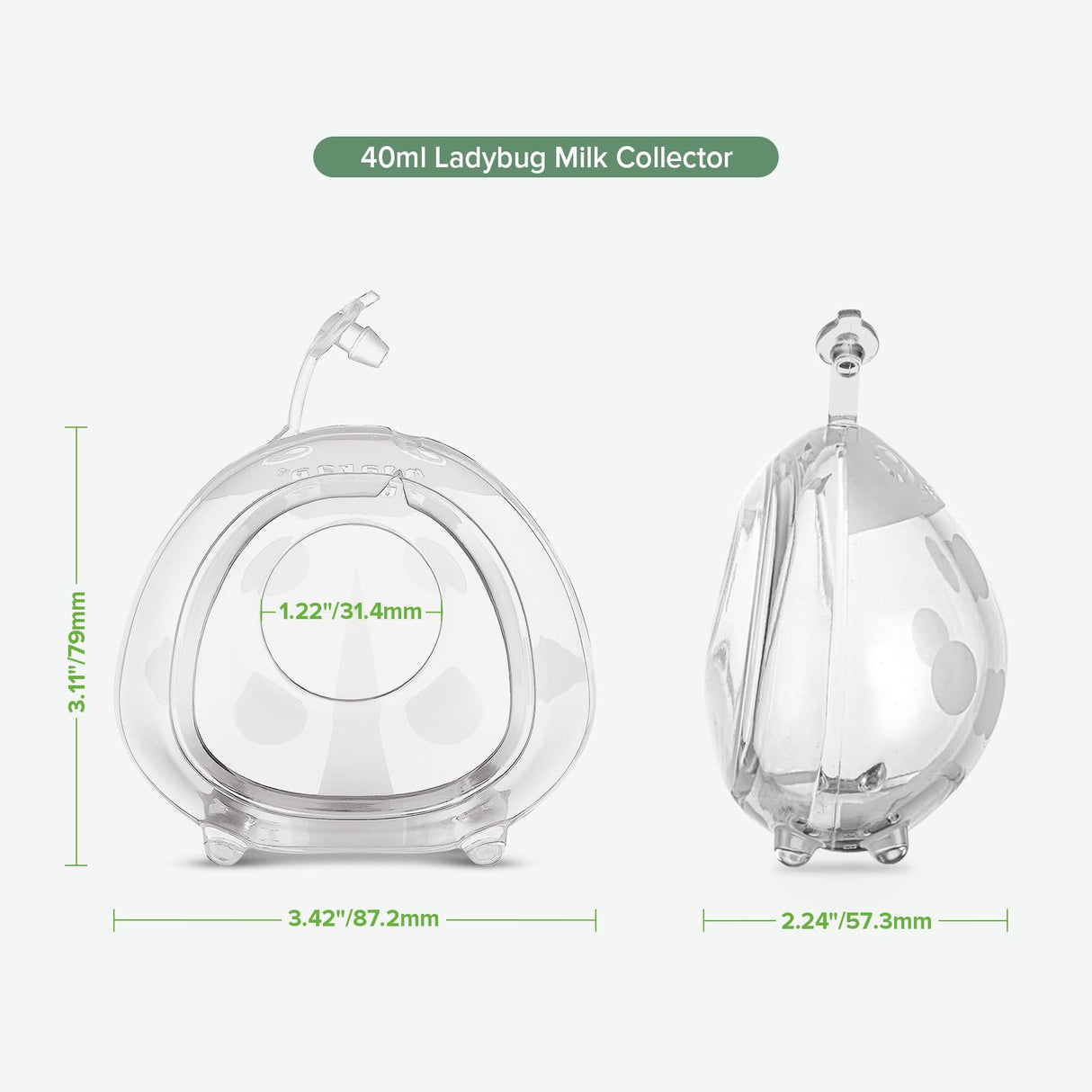 haakaa Ladybug Milk Collector 1.4oz/40ml 1pc - Wearable Nursing Cup | Soft Breast Shell | Breastmilk Saver | Portable Letdown Catcher for Pumping On The Go Breastfeeding Moms, Protects Sore Nipples