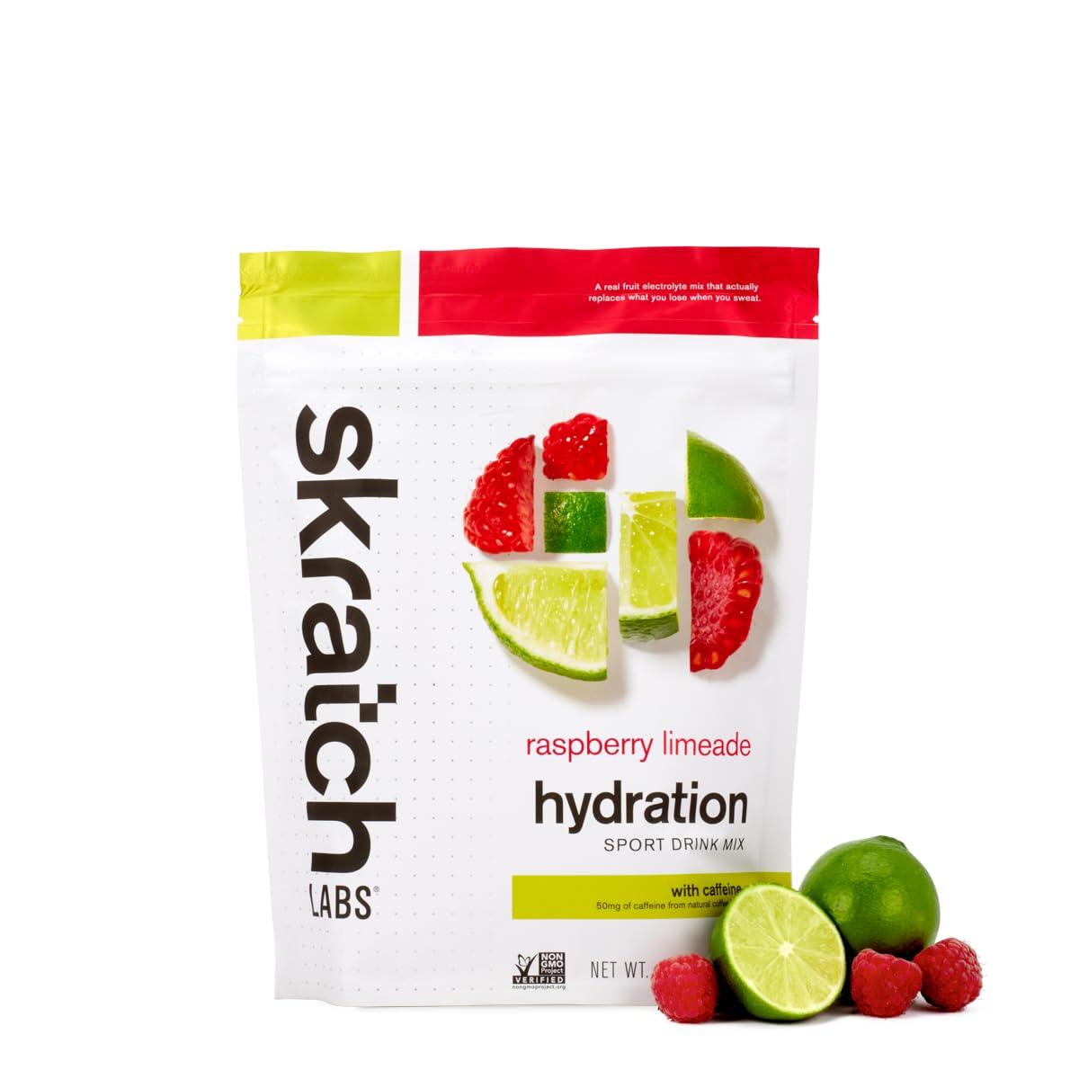 Skratch Labs Hydration Powder | Sport Drink Mix | Electrolytes Powder for Exercise, Endurance, and Performance | Raspberry Limeade with Caffeine | 20 Servings | Non-GMO, Vegan, Kosher