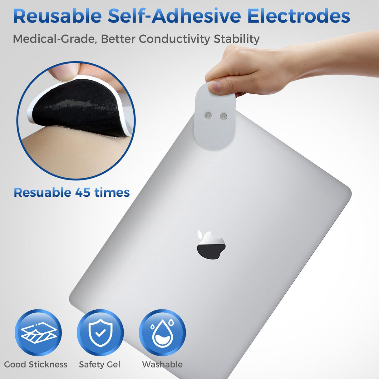 KingPavonini Wireless TENS Unit, Muscle Stimulator for Pain Relief, Portable Rechargable TENS EMS Machine, LED Screen, Remote, Dual Channel 6 Modes 16 Intensity Massager, Charging Case (4 Pads)