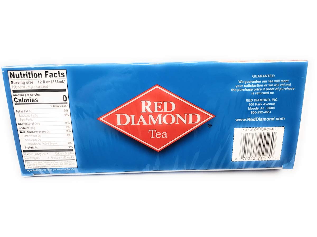 Red Diamond All Natural Iced Tea Bags Gallon Size, 12 Count (1)