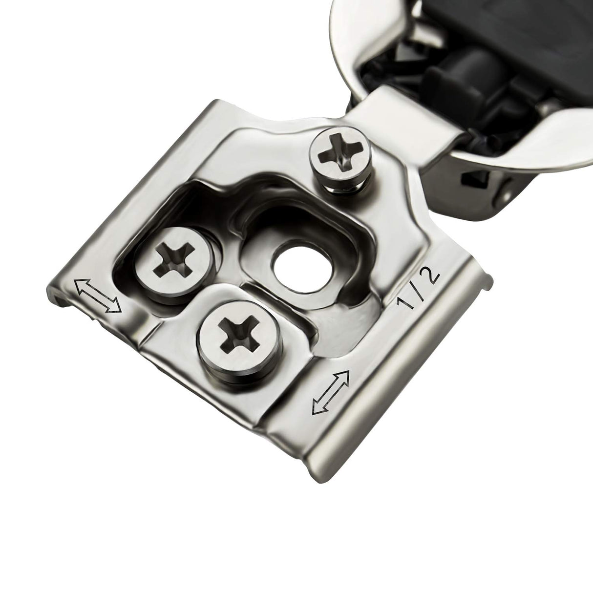 Ravinte 50 Pack 25 Pair 1/2 inch Overlay Soft Close Kitchen Cabinet Hinges Stainless Steel Adjustable Kitchen Hinges Satin Nickel Cabinet Hardware