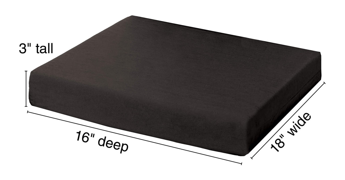 Essential Medical Supply Rehab 1 Foam Cushion - Extra Thick Seat Cushion for Office Chair, Wheelchair, and Car - Provides Additional Support and Pain Relief for Seniors - 18" x 16" x 3"