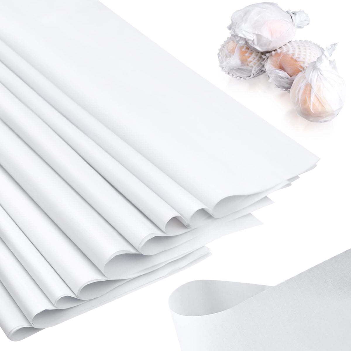 RYKOMO 100 Sheets 24 x 36 Inch Acid Free Archival Tissue Paper Unbuffered No Acid Paper White Packing Tissue Papers for Preserving Clothing Storage Festival Mother's Day Arts Craft Decoration