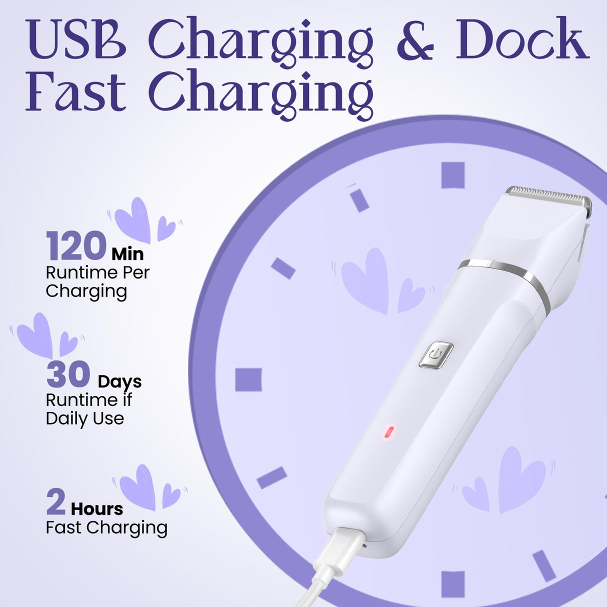 Electric Razors for Women - Wet/Dry Womens Electric Shaver for Bikini/Pubic Hair/Face/Legs/Intimate Area, epilators Hair Removal with Dock Charging, Christmas Gifts & Stocking Stuffers (Purple)