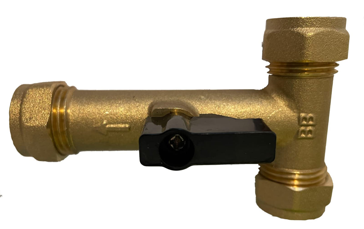 Taps2Traps® Professional Outside Garden Tap Kit Complete Meets Water Regulations GT1 DIY Outdoor Tap Kit Includes 350mm Through Wall Flange Isolation Valve for Winter Drain Down