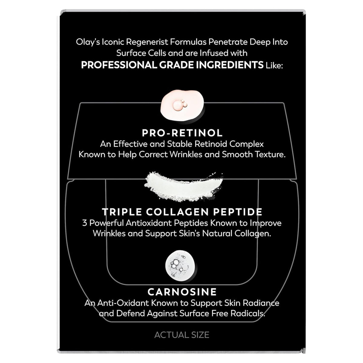 Olay Retinol Night Cream for Women, Anti-Aging Face Moisturizer, Fragrance-Free, Non Greasy - Anti-Wrinkle, Smooth Fine Lines, Hydrating Skin Care - Triple Collagen Cream, Peptide, Niacinamide, 1.7oz