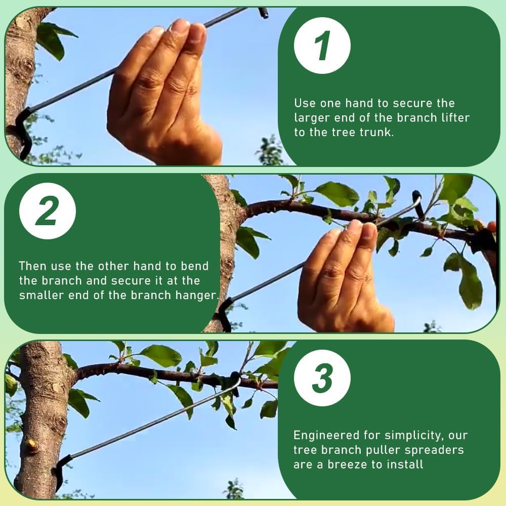 IXIGER 20 PCS Tree Limb Spreader Set – Fruit Tree Branch Puller, Heavy-Duty Limb Spreaders for Fruit Trees with Branch Support Function (7 Inch & 10 Inch)
