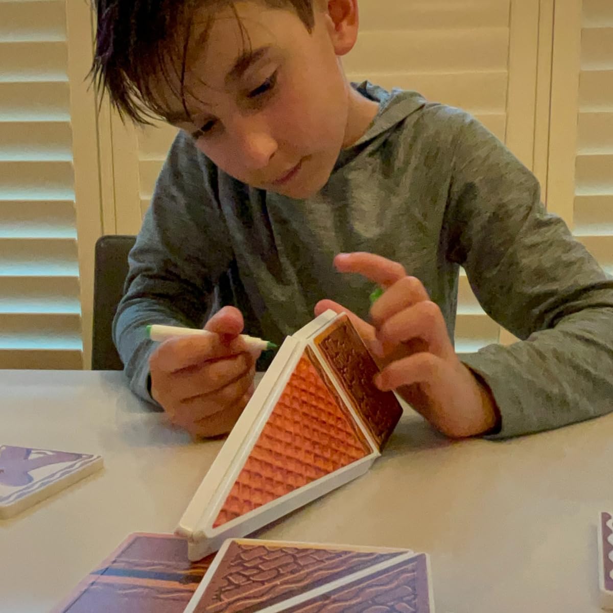 CreateOn Crayola Gingerbread House Magnetic Tiles, 24pc Holiday Christmas Building Set, STEM Educational Toys for Kids Ages 3+, Magnetic Construction Playset for Creative Learning & Gifts