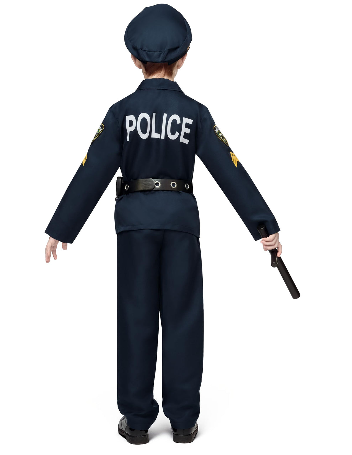 JOYIN Toy Halloween Kids Police Costume, Police Officer Costume for Boys, Kids Cop Outfit with Toy Accessories for Unisex Halloween Pretend Roleplay, Themed Party (Small, 5-7 yrs)