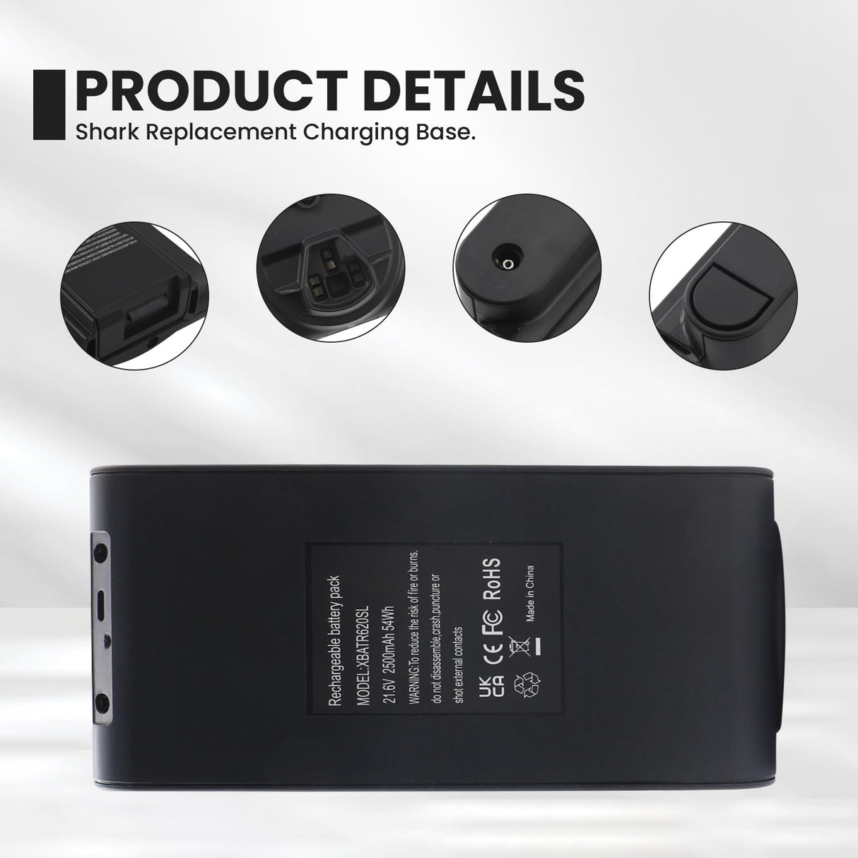 Replacement for Shark XBATR620SL XBATR625SL XBATR625SLEU Vacuum Battery, Compatible with Shark Stratos IZ540H IZ562H IZ531H IZ541H IZ500 LZ500 UZ565H Pro Cordless Vacuum Cleaner Battery 21.6V 2500mAh
