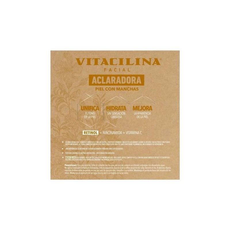 Crema Facial Vitacilina Aclaradora Día, Noche con Retinol 100 g