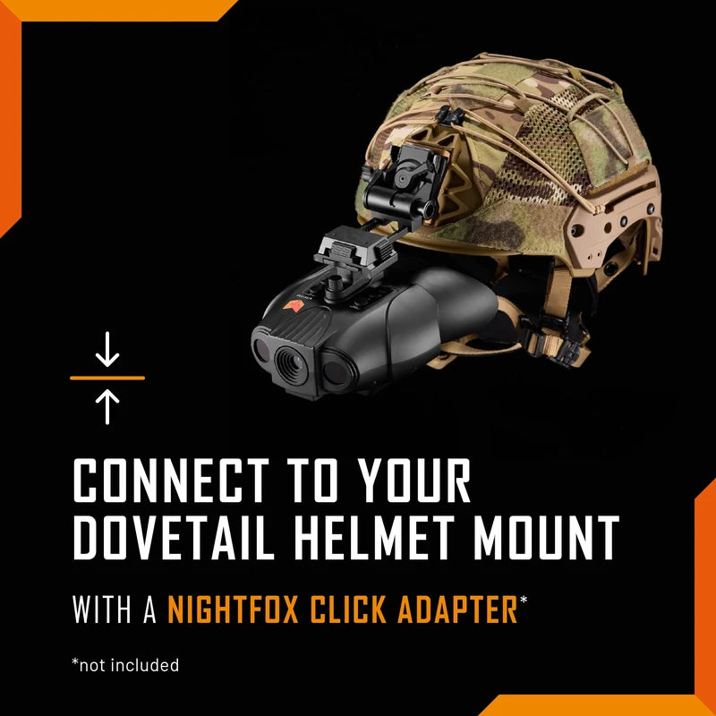 Nightfox Swift USB Rechargeable Night Vision Goggles - Head Mounted, Wide Viewing, 1x Magnification, Close Quarters Tactical Infrared Binoculars for Adults