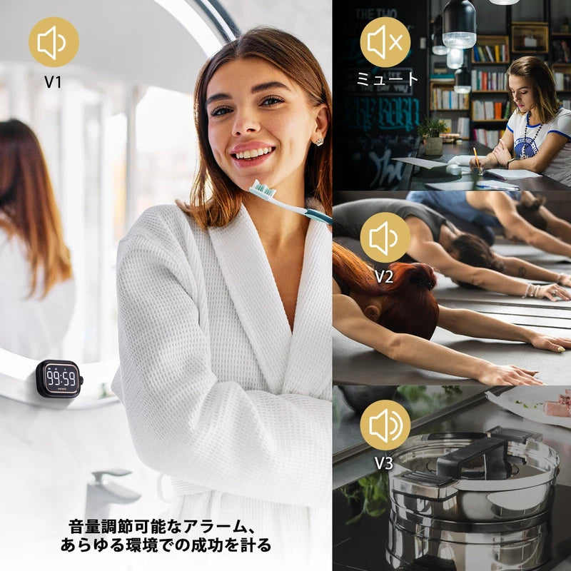 INKBIRD Digital Timer, Countup/Countdown Timer, Backlit One Button Operation, USB Rechargeable, Portable Timer for Jogging, Yoga, Meeting, Study, Reading, Cooking, IDT-02