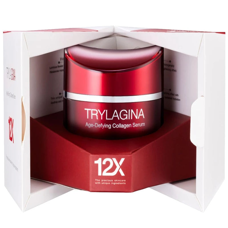 Trylagina 12X Age-Defying Collagen Serum, Anti Aging Face Cream, Anti Wrinkle Cream for Women, Face cream for Women Anti Aging the Best One, Anti Aging Skin Care, Brightening Serum, Hydration - 1.05oz | Trylagina