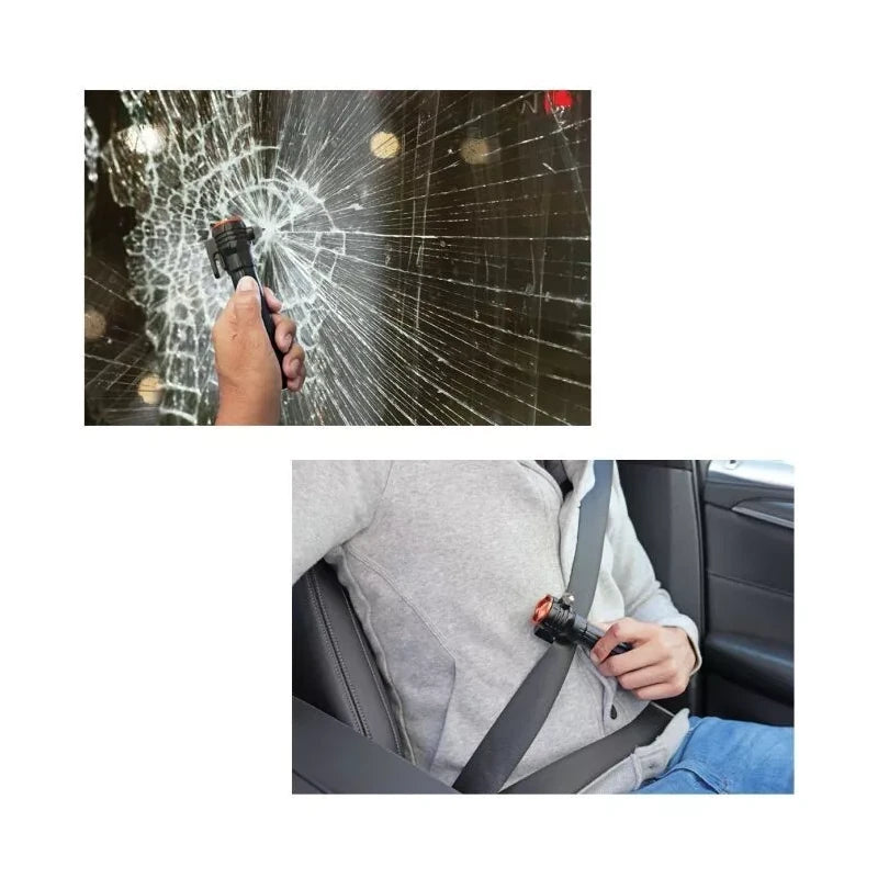 Farpoint Emergency Auto Tool - Seat Belt Cutter Glass Breaker 6 Mode Flashlight